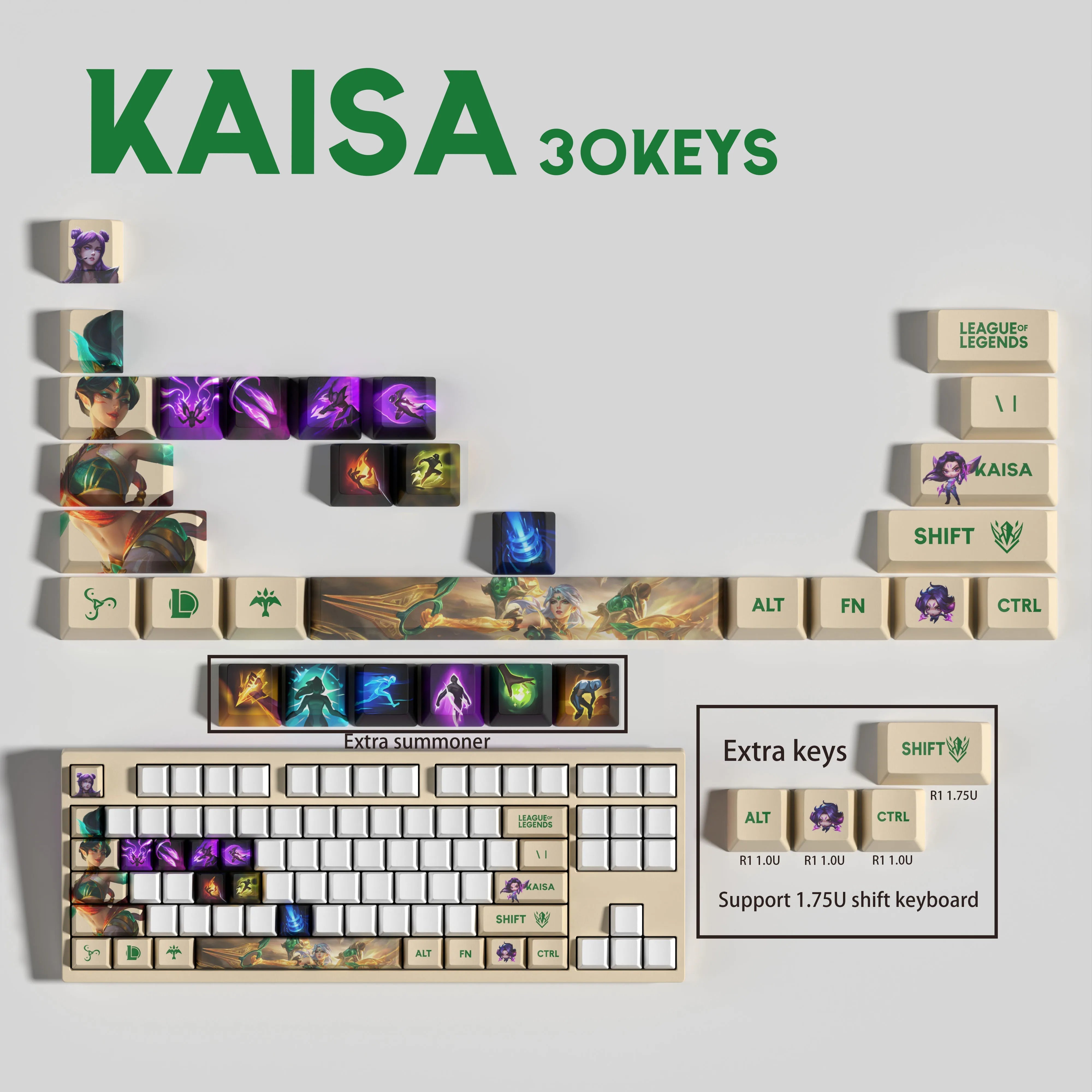 SPECIAL EDITION League of Legends Kai’Sa Keycaps – 30 Key