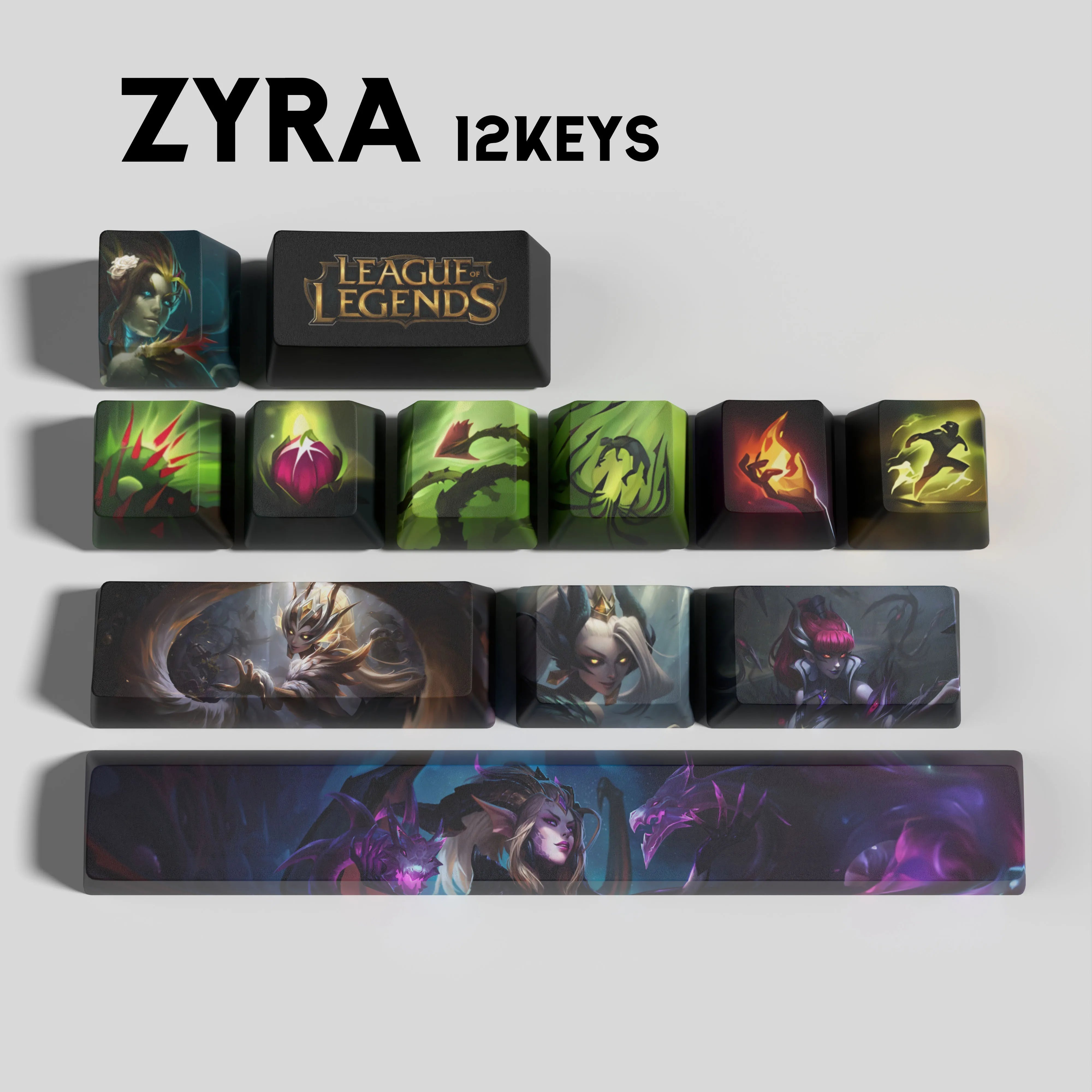 SPECIAL EDITION League of Legends Zyra Keycaps – Rune Keys