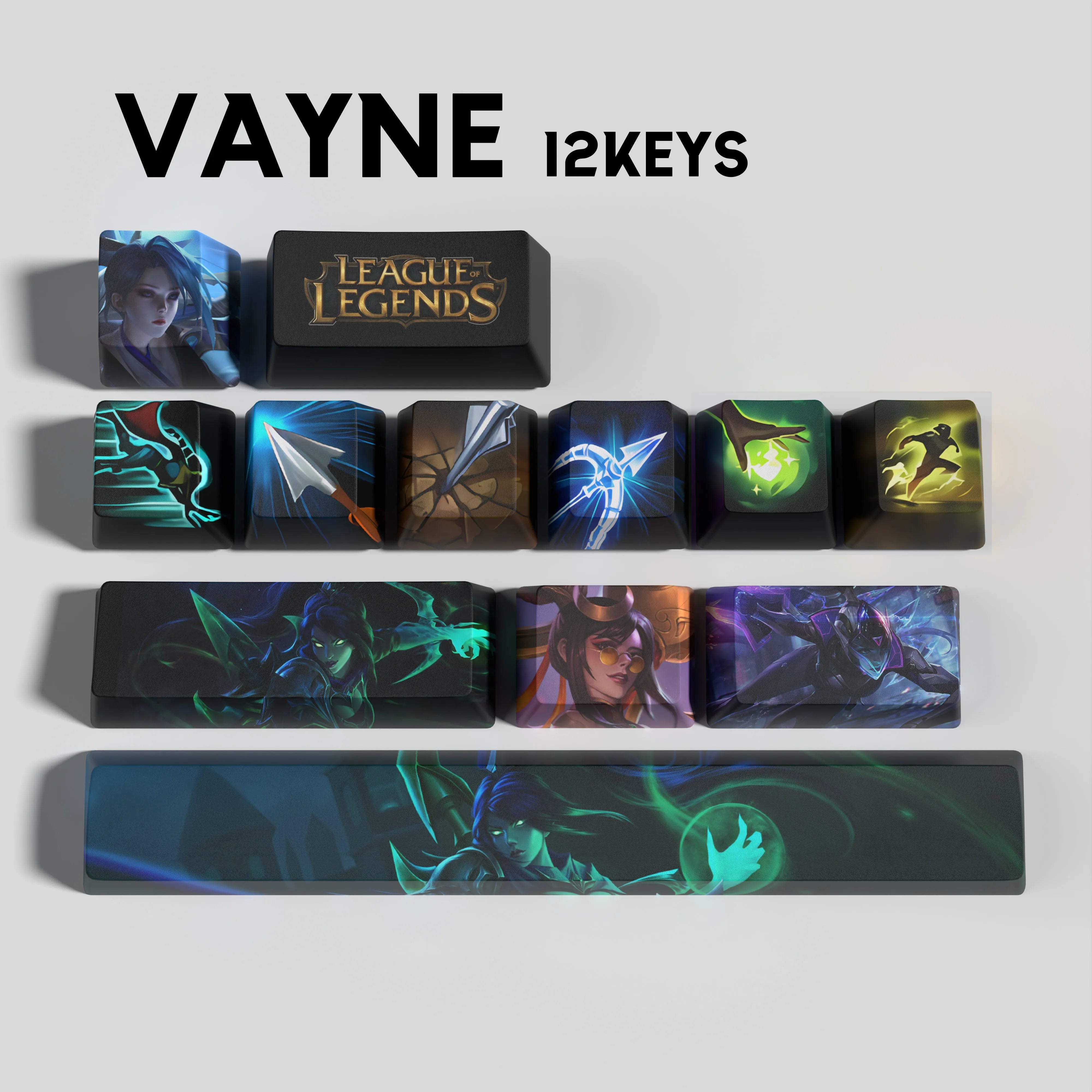 SPECIAL EDITION League of Legends Vayne Keycaps – Rune Keys