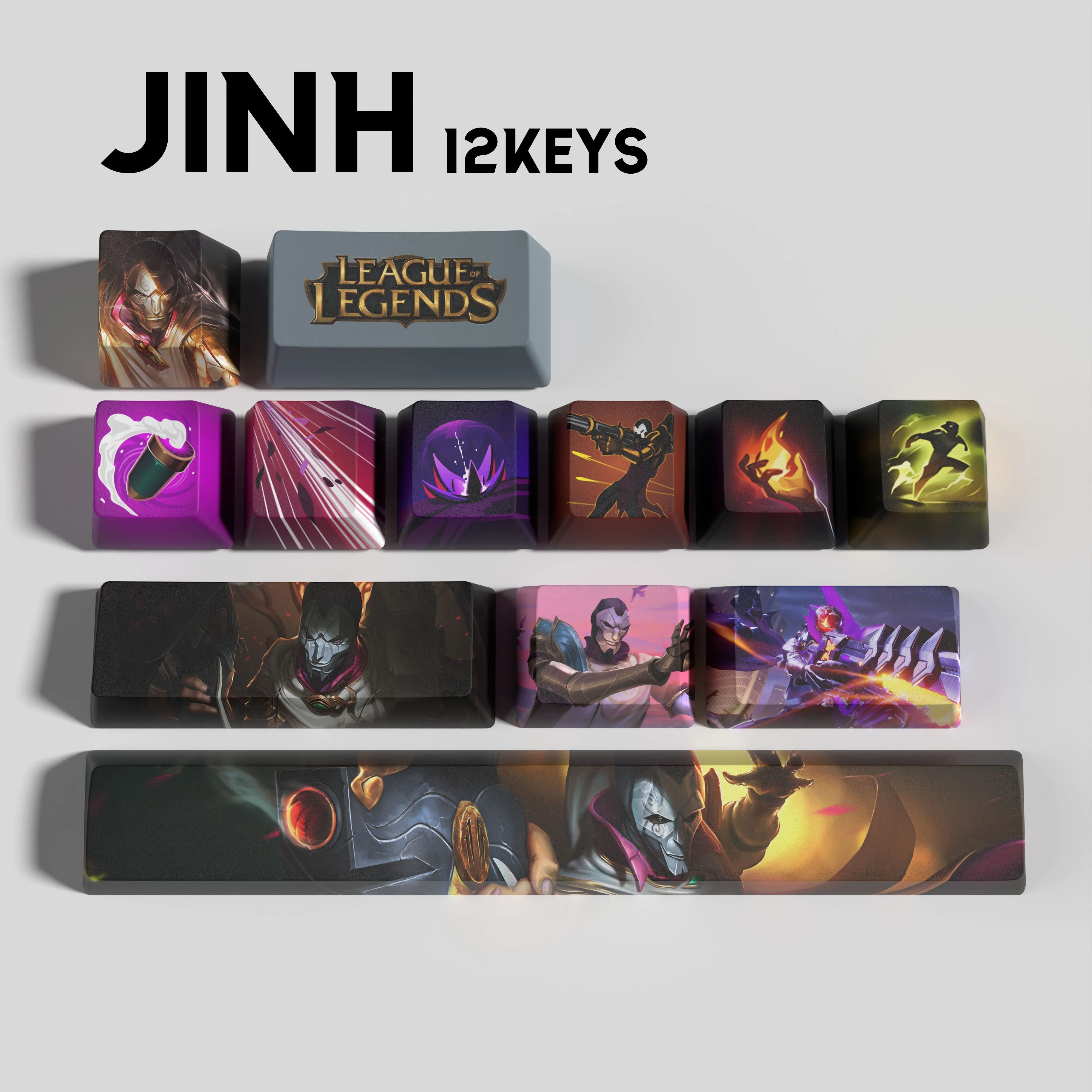 SPECIAL EDITION League of Legends Jhin Keycaps – Rune Keys