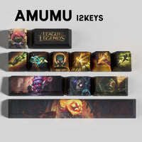 SPECIAL EDITION League of Legends Amumu Keycaps – 12 Custom Keys