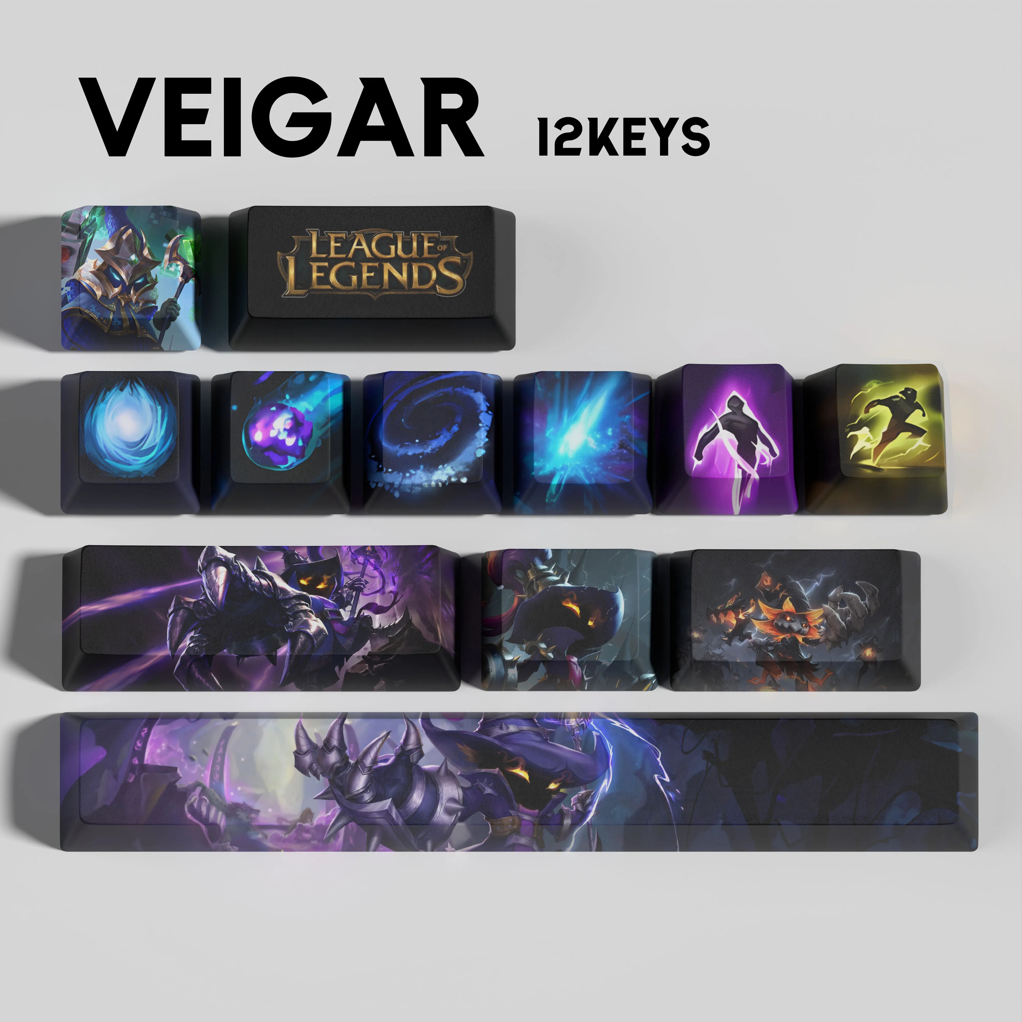 SPECIAL EDITION League of Legends Veigar Keycaps – 12 Custom Keys