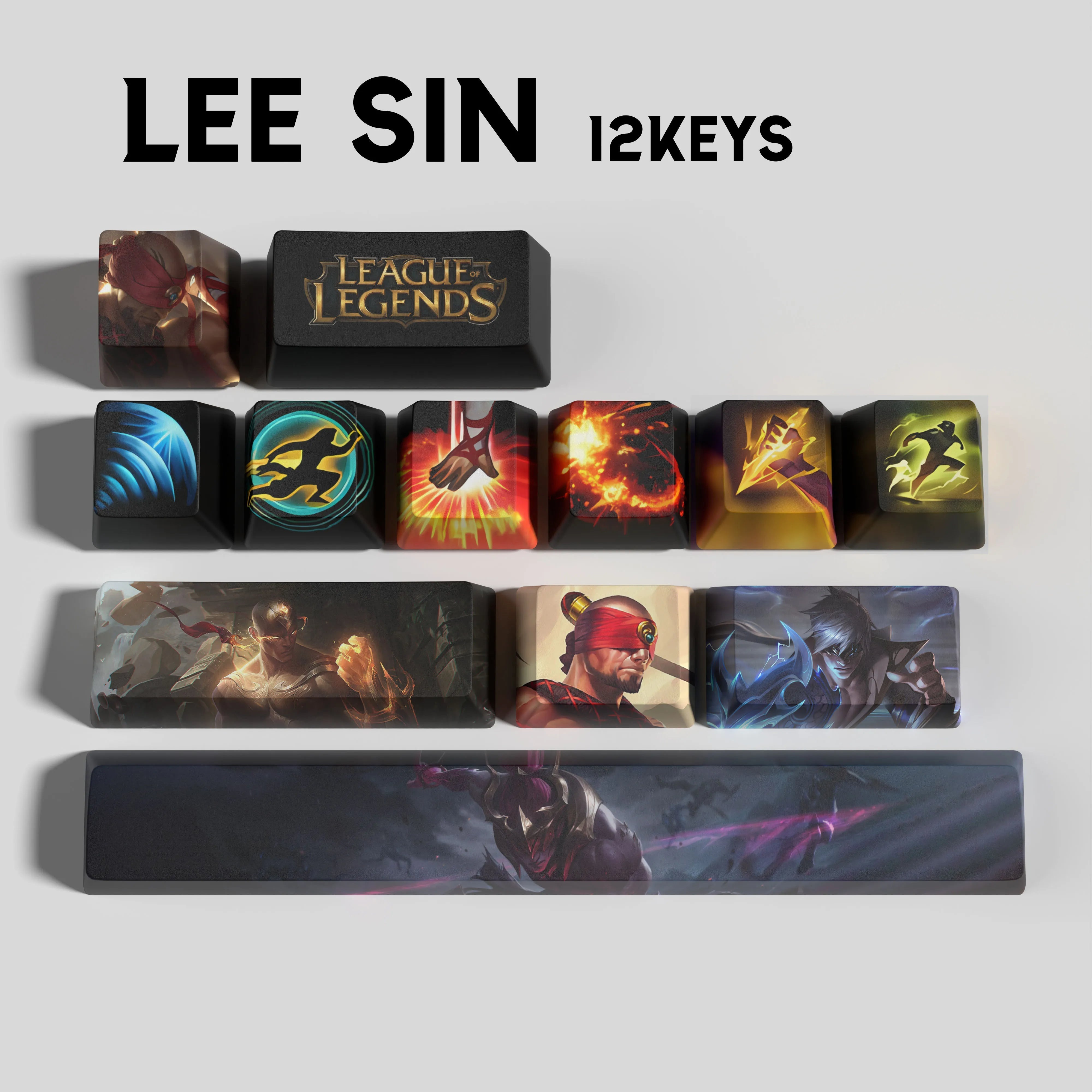 League of Legends Lee Sin Keycaps – 12 Key