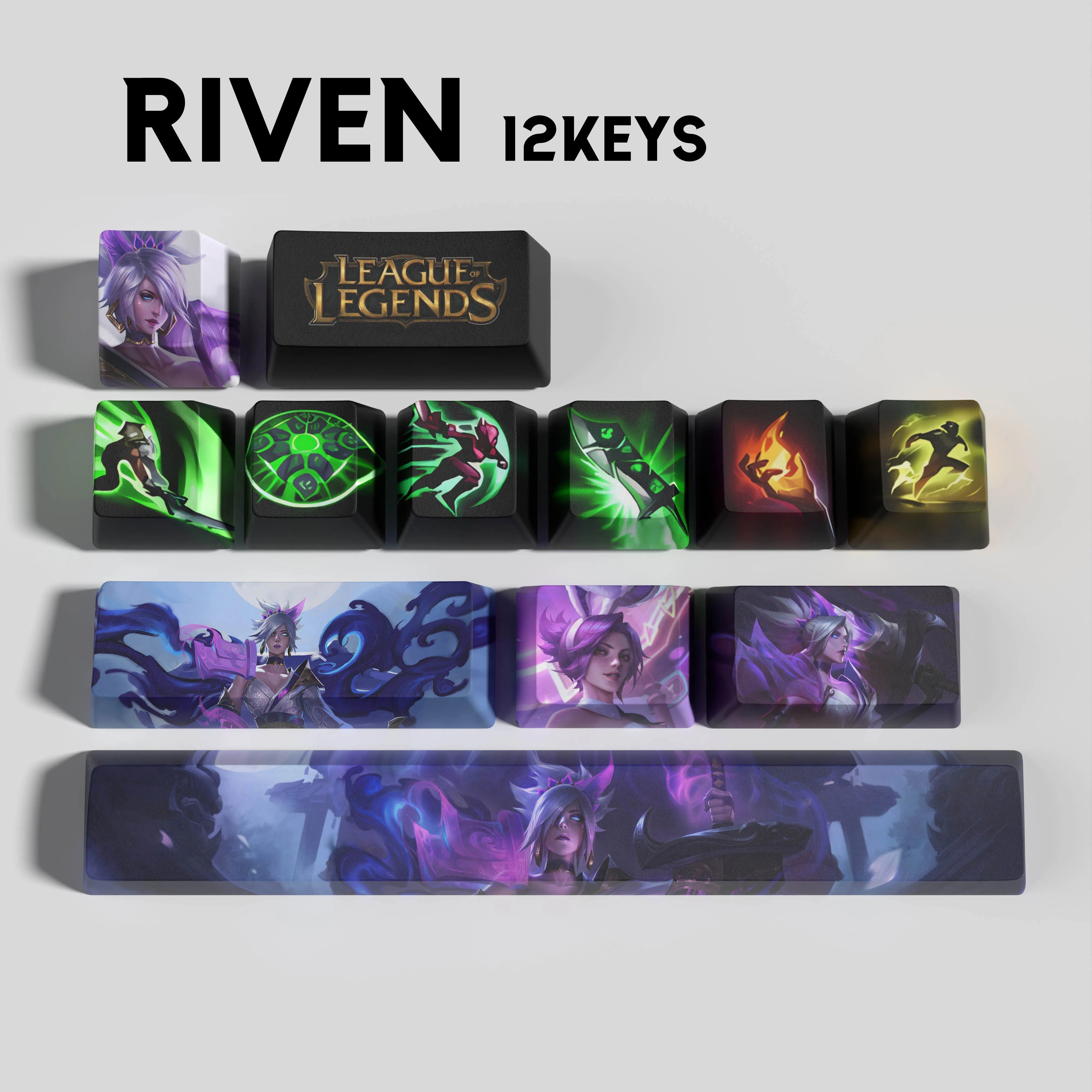 League of Legends Riven Keycaps – 12 Key